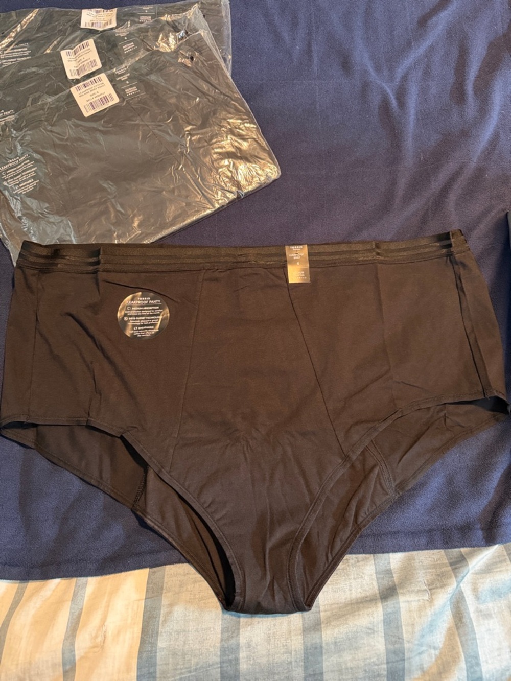 4 pack - Torrid Leakproof Brief Panty in Black - Size 6